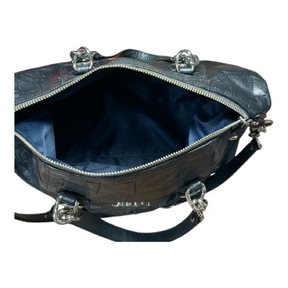 Coach - EC - Rare Silver Slate Croc-Embossed Leather Satchel - Picture 9 of 9